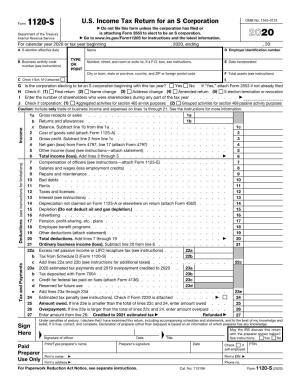 Form 1120-S, U.S. Income Tax Return for an S Corporation