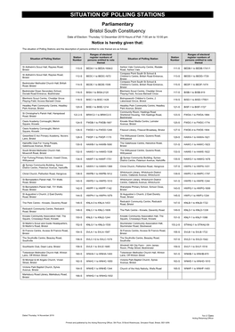 Situation of Polling Stations