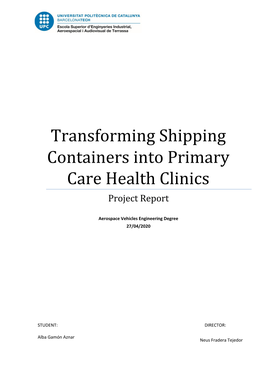 Transforming Shipping Containers Into Primary Care Health Clinics