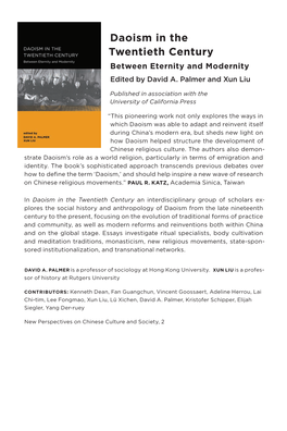 Daoism in the Twentieth Century Between Eternity and Modernity Edited by David A
