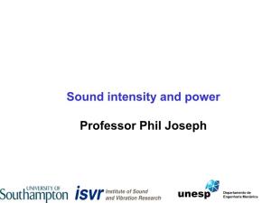 Sound Intensity and Power