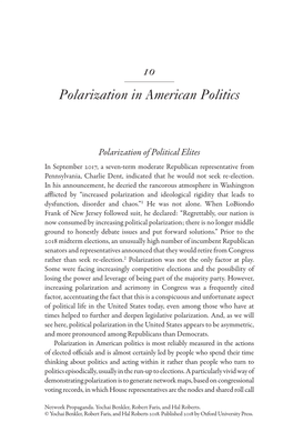 Polarization in American Politics