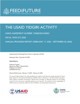 USAID Yidgiri FY20 Annual Report