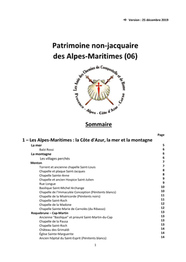 Patrimoine Non-Jacquaire Des Alpes-Maritimes (06)
