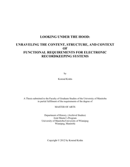 Unraveling the Content, Structure, and Context of Functional Requirements for Electronic Recordkeeping Systems