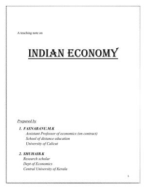 Indian Economy Teaching Note MA ECONOMICS.Pdf