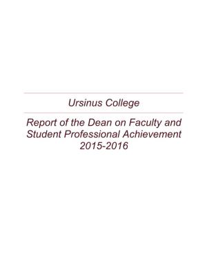 Dean's Report 2015-16