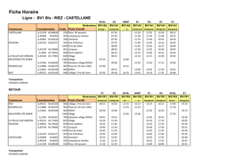 Fiche Horaire