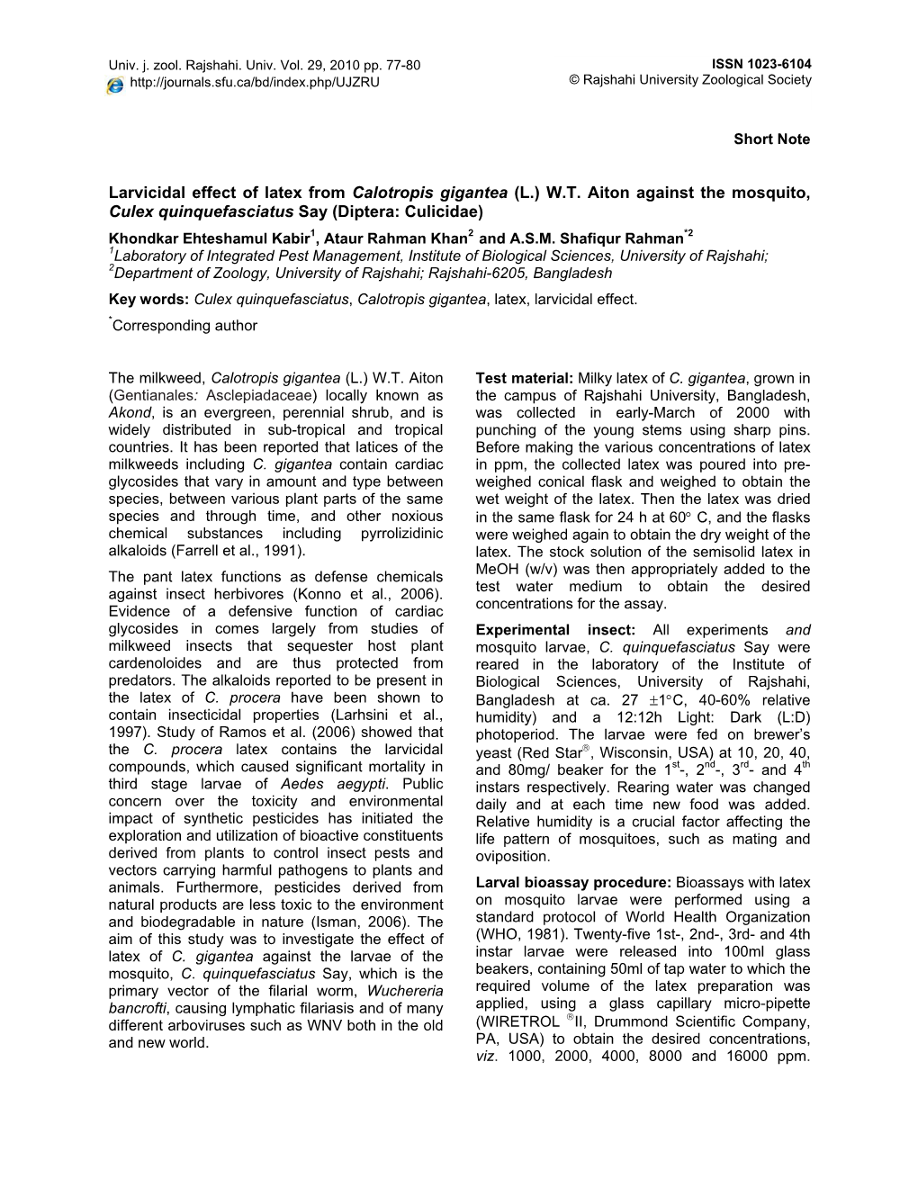 Functional Response of Phytoseiulus