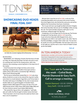 Showcasing Duo Heads Final Foal Day Cont