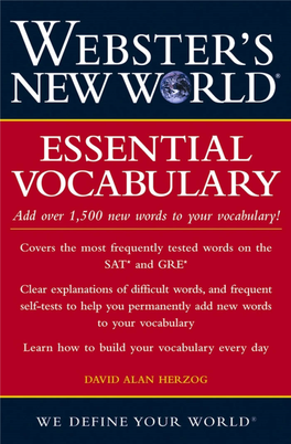 Webster's New World Essential Vocabulary