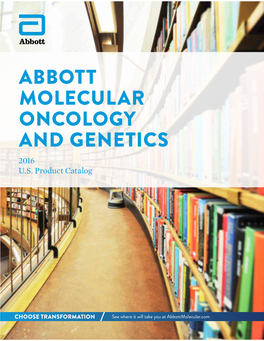 Abbott Molecular Oncology and Genetics 2016 U.S