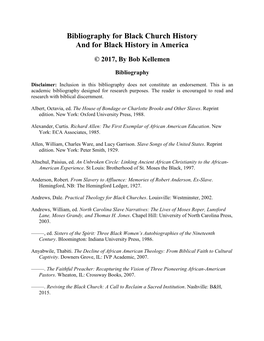 220 Resources on Black Church History in America