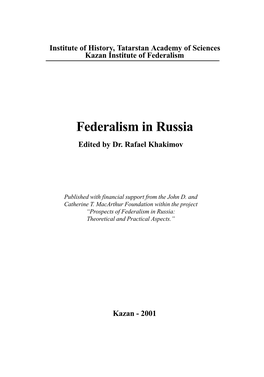 Federalism in Russia 1