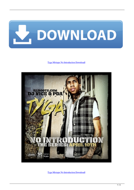 Tyga Mixtape No Introduction Downloadl