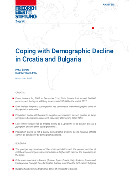 Coping with Demographic Decline in Croatia and Bulgaria
