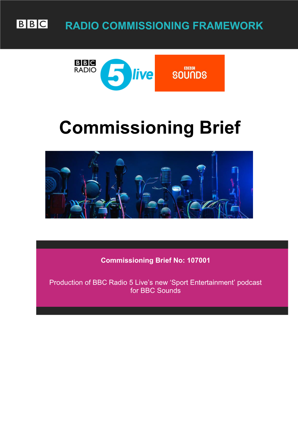 Commissioning Brief