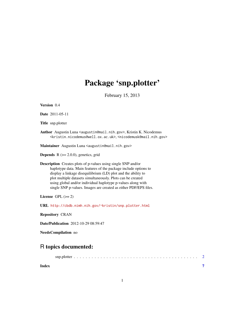 Package 'Snp.Plotter'