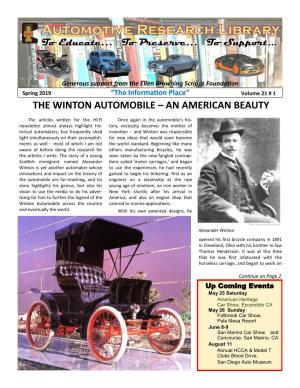 The Winton Automobile – an American Beauty