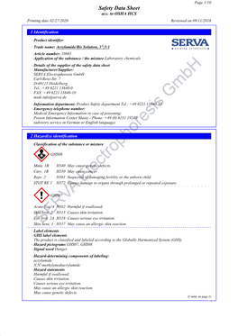 Safety Data Sheet Acc