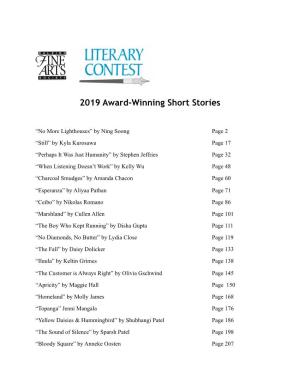 Literary Contest 2019 Final Book