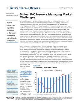 Special Report: Mutual P/C Insurers Managing Market Challenges