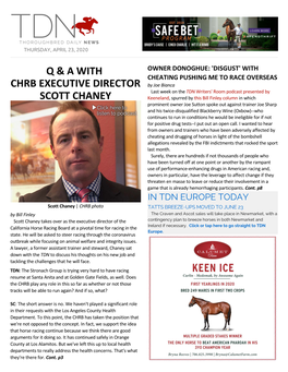 Q & a with Chrb Executive Director Scott Chaney