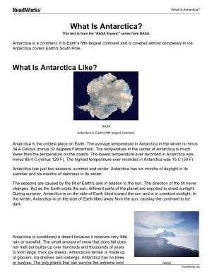 What Is Antarctica?