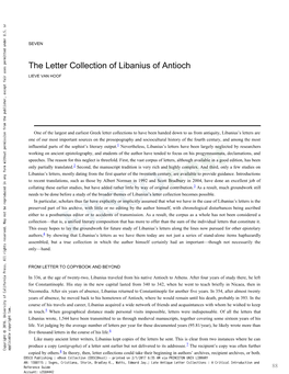 The Letter Collection of Libanius of Antioch