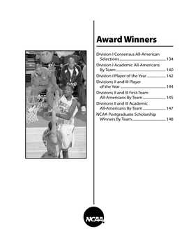 NCAA Men's Basketball Records (Award Winners)