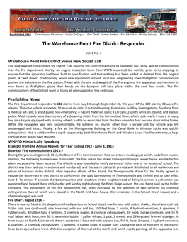 The Warehouse Point Fire District Responder