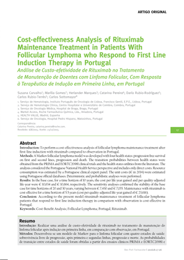 Cost-Effectiveness Analysis of Rituximab Maintenance Treatment