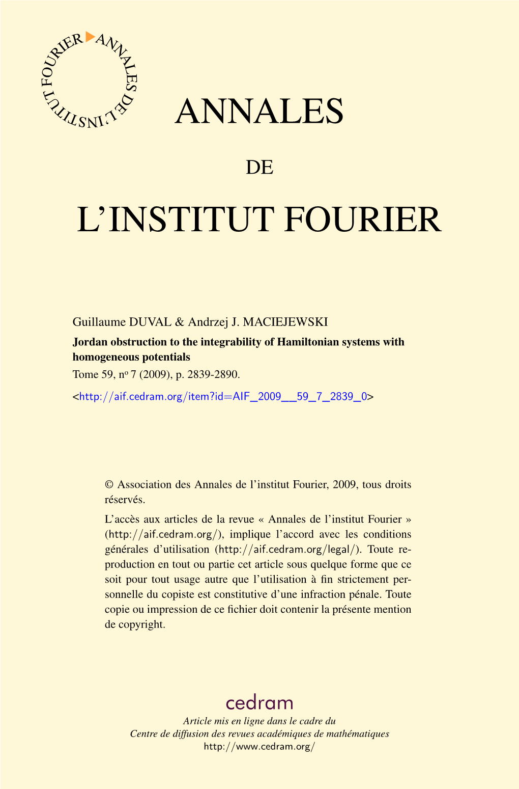 L'institut Fourier