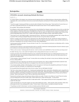 2001-07-16 Accused, Armstrong Defends His Honor.Pdf