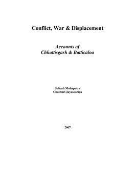Conflict, War & Displacement