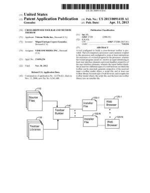 Patent Application Publication (10) Pub. No.: US 2013/0091418 A1 Gonzalez (43) Pub
