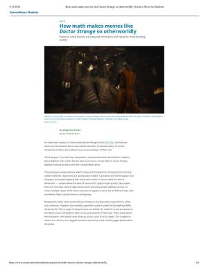 How Math Makes Movies Like Doctor Strange So Otherworldly | Science News for Students