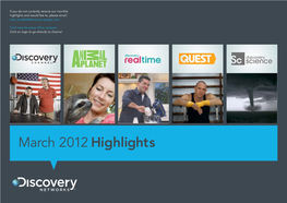 March 2012 Highlights
