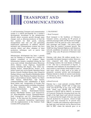Transport and Communications