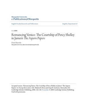 The Courtship of Percy Shelley in James's the Aspern Papers