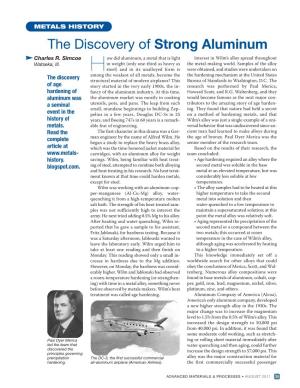 The Discovery of Strong Aluminum