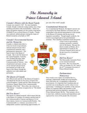 The Monarchy in Prince Edward Island