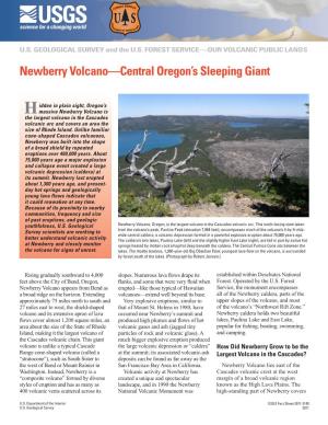 Newberry Volcano—Central Oregon's Sleeping Giant