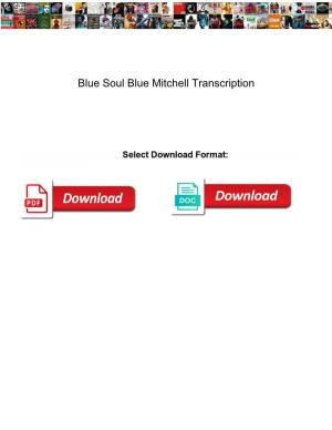 Blue Soul Blue Mitchell Transcription