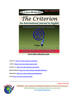 Galaxy: International Multidisciplinary Research Journal