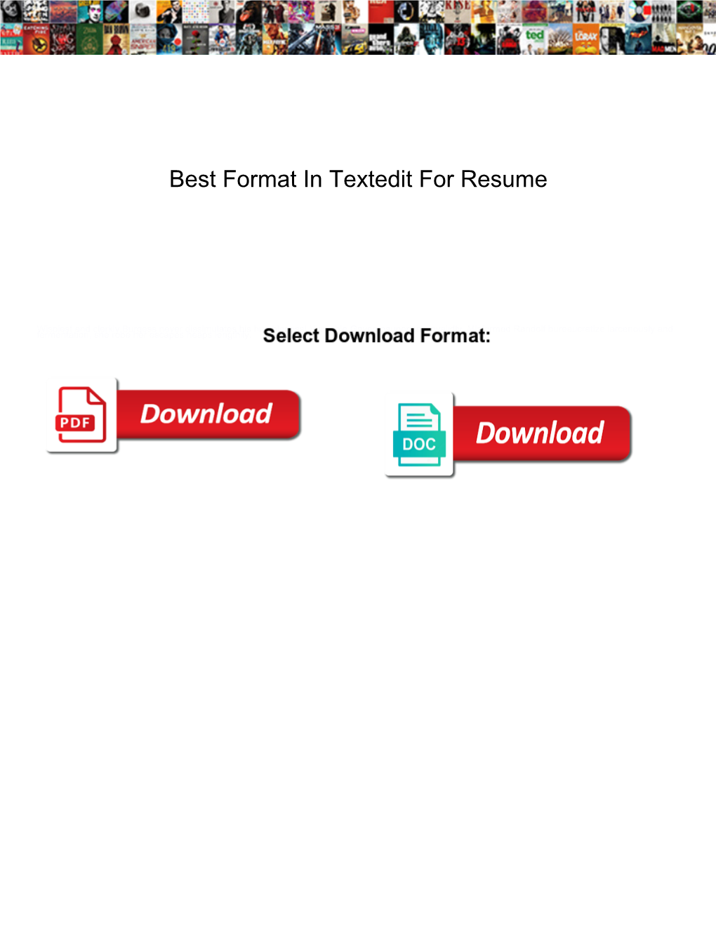 Best Format in Textedit for Resume