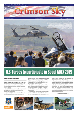 U.S. Forces to Participate in Seoul ADEX 2019