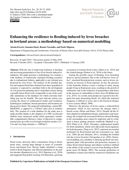 Enhancing the Resilience to Flooding Induced by Levee Breaches In