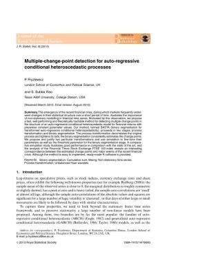 Multiple-Change-Point Detection for Auto-Regressive Conditional Heteroscedastic Processes