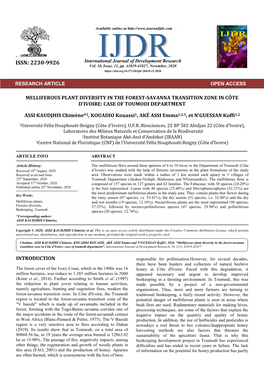 ISSN: 2230-9926 International Journal of Development Research Vol